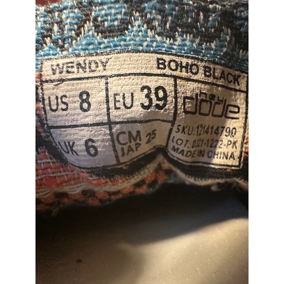 Hey Dude Women Black Woven Slip On Shoes Casual Comfort Lightweight size‎ 8 - Picture 9 of 9